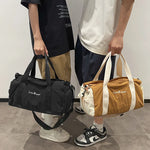 Duffel Bag Lightweight Durable Fabric Multiple Compartments & Detachable Strap