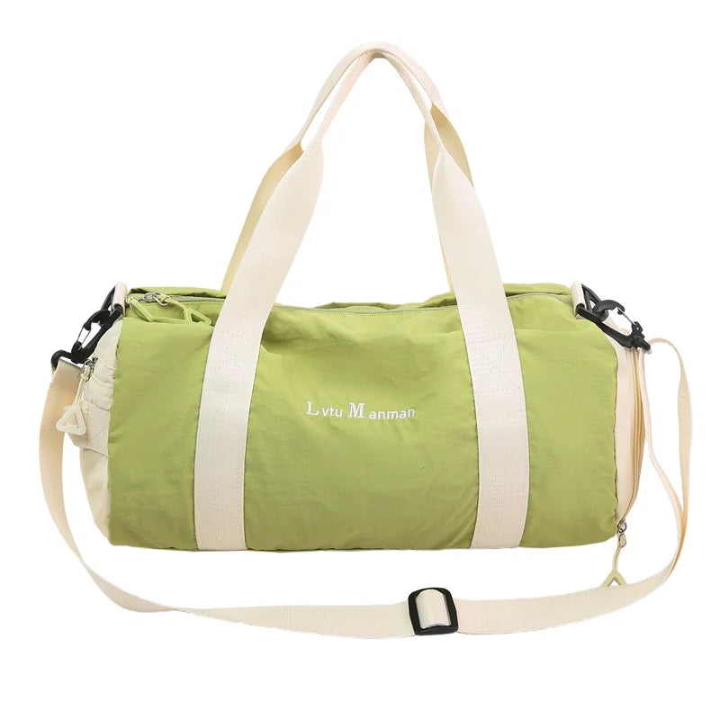 Duffel Bag Lightweight Durable Fabric Multiple Compartments & Detachable Strap