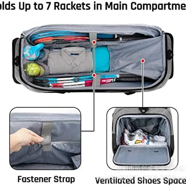 Duffel Bag Multi-Compartment Weather-Resistant Padded Shoulder Strap