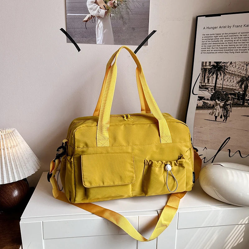 Duffel Bag Multi-Pocket Adjustable Strap & Sturdy Handles