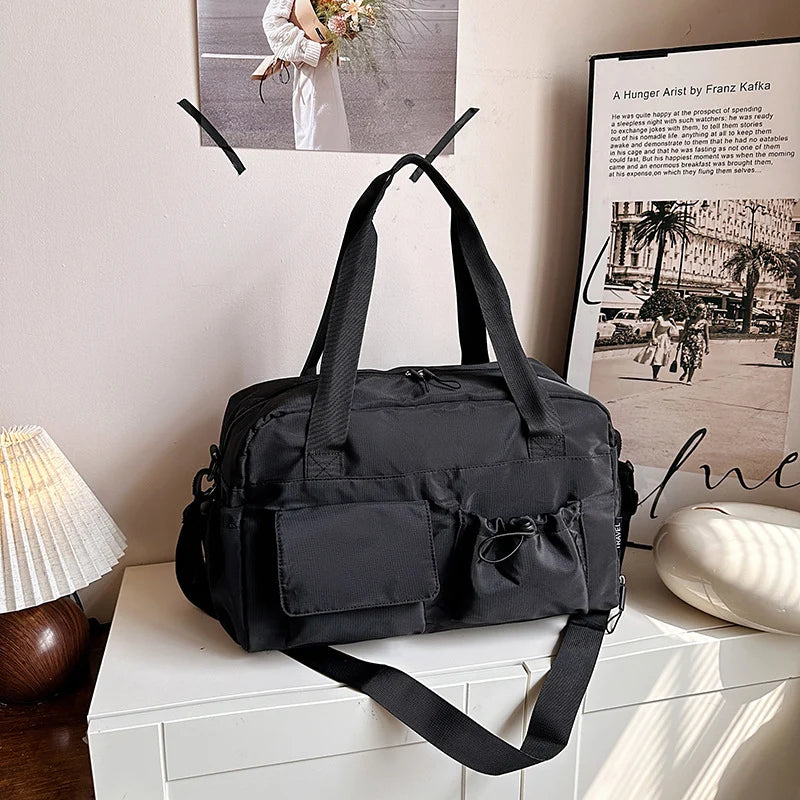 Duffel Bag Multi-Pocket Adjustable Strap & Sturdy Handles