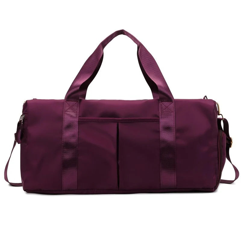 Duffel Bag Multi-Pocket & Shoe Compartment Water-Resistant Fabric