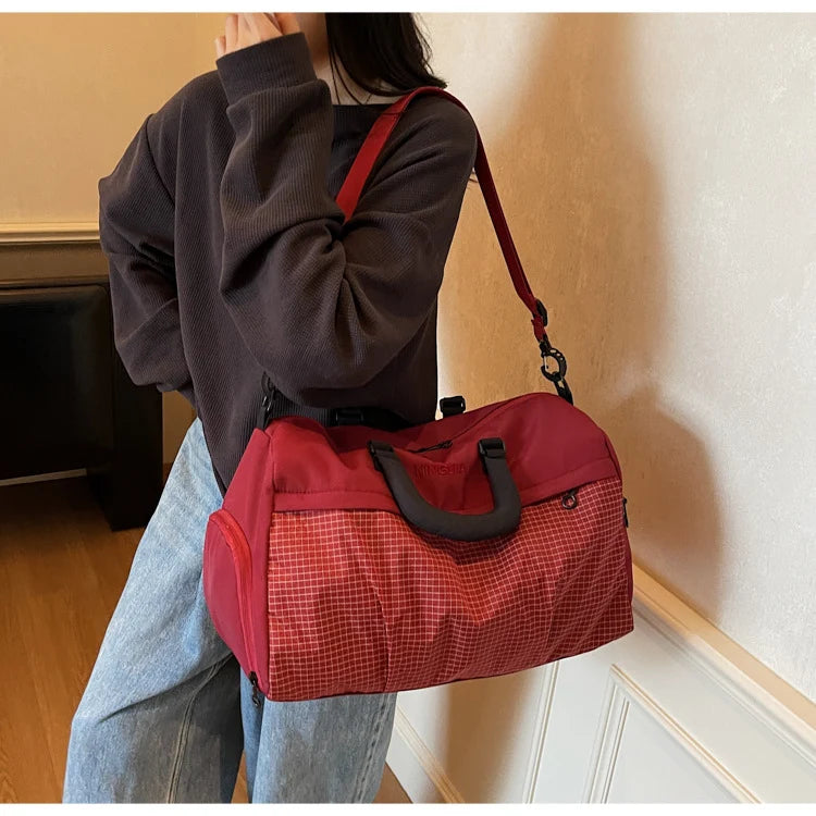 Duffel Bag Multiple Compartments Water-Resistant Padded Handles