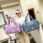 Duffel Bag Recycled Fabric Multiple Compartments & Padded Handles