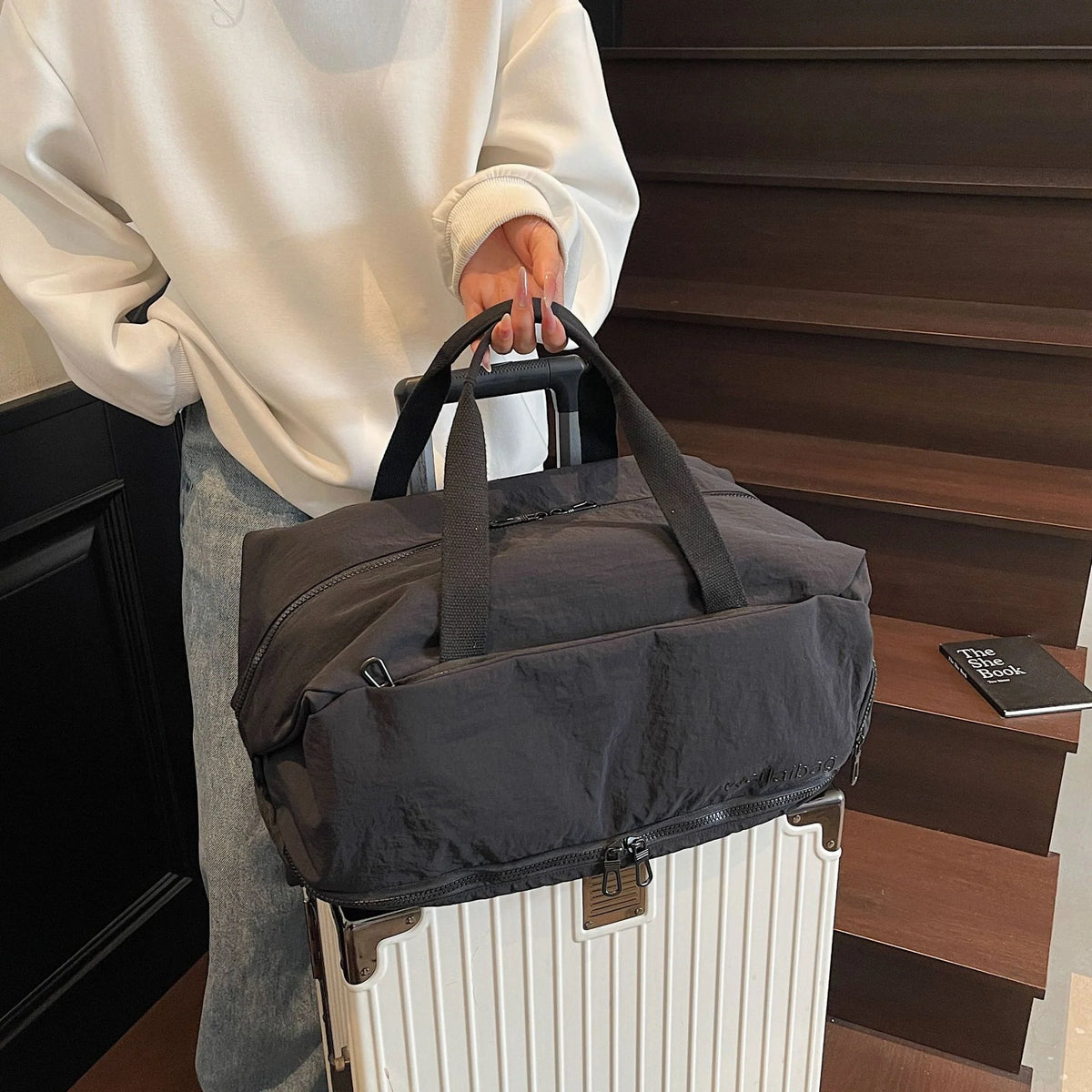 Duffel Bag Spacious Durable Fabric Adjustable Padded Strap