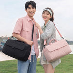 Duffel Bag Spacious Durable Fabric Multiple Pockets Detachable Strap