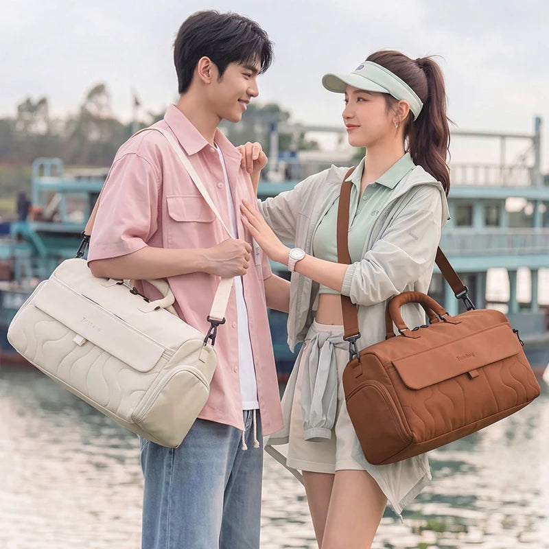 Duffel Bag Spacious Durable Fabric Multiple Pockets Detachable Strap