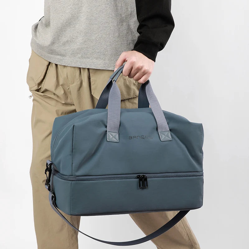Duffel Bag Spacious Interior Multiple Compartments Durable Fabric