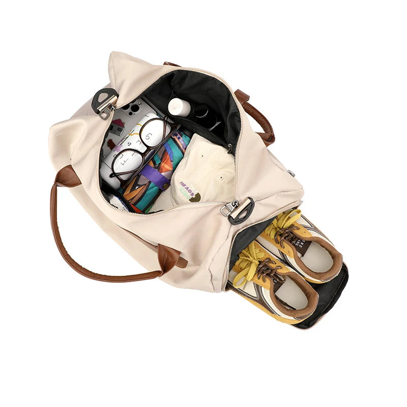 Duffel Bag Spacious Multi-Pocket Adjustable Strap