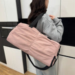 Duffel Bag Tear-Resistant Fabric Dual Handles & Multiple Pockets