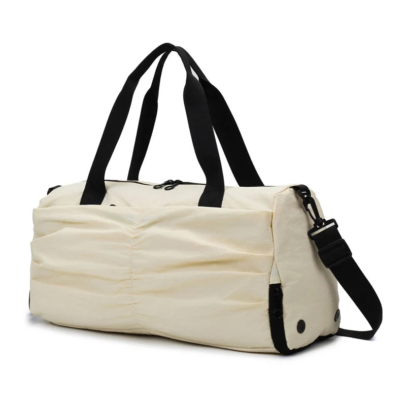 Duffel Bag Tear-Resistant Fabric Dual Handles & Multiple Pockets