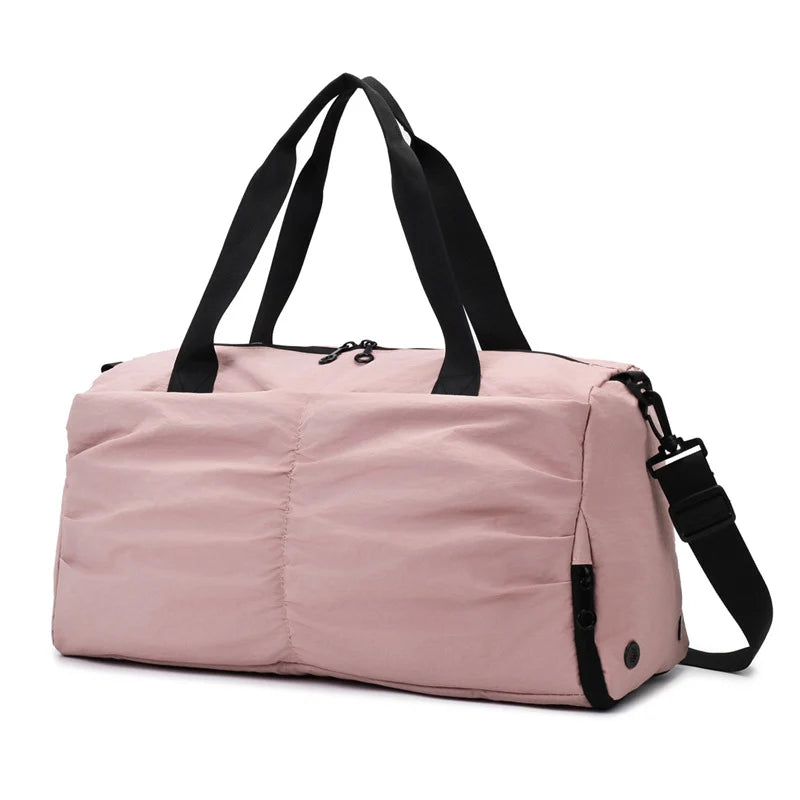 Duffel Bag Tear-Resistant Fabric Dual Handles & Multiple Pockets