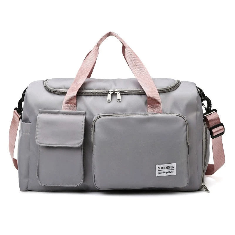 Duffel Bag Water-Repellent With Separate Shoe Compartment & Multiple Pockets