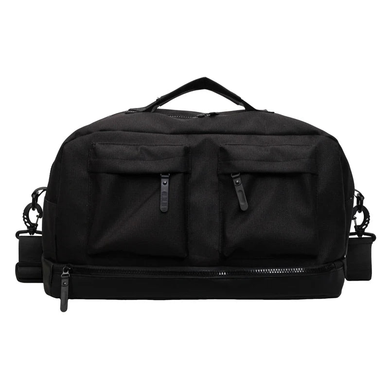 Duffel Bag Water-Resistant Exterior Pockets & Adjustable Padded Strap
