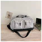 Duffel Bag Water-Resistant Exterior Pockets & Adjustable Padded Strap