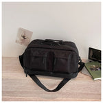 Duffel Bag Water-Resistant Exterior Pockets & Adjustable Padded Strap