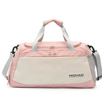 Duffel Bag Water-Resistant Multi-Compartment Adjustable Strap & Padded Handles