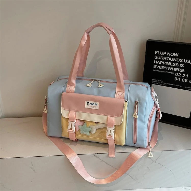 Duffel Bag Water-Resistant Multi-Compartment Padded Handles & Adjustable Strap