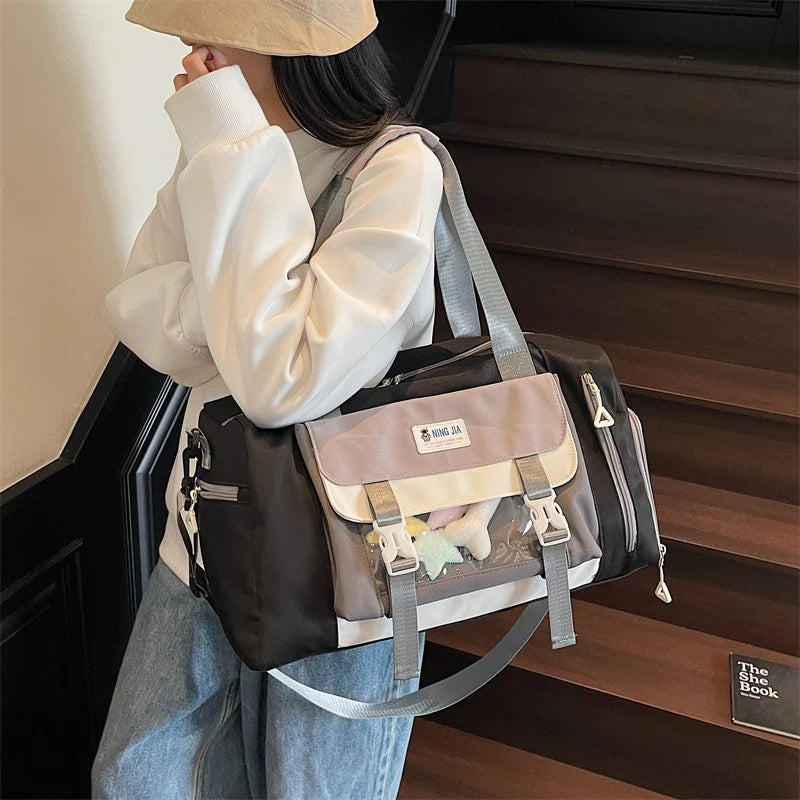 Duffel Bag Water-Resistant Multi-Compartment Padded Handles & Adjustable Strap