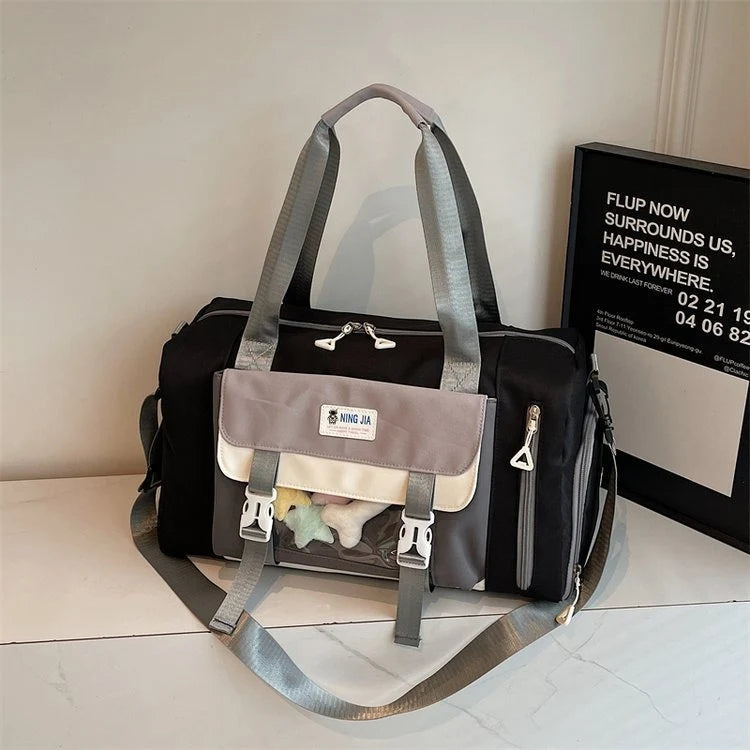 Duffel Bag Water-Resistant Multi-Compartment Padded Handles & Adjustable Strap