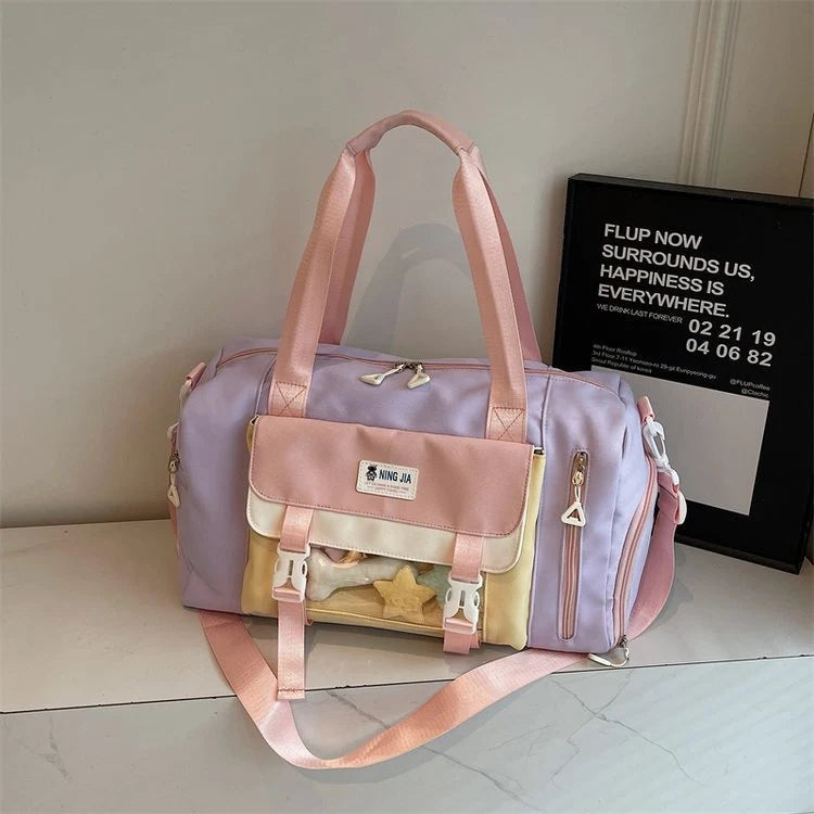 Duffel Bag Water-Resistant Multi-Compartment Padded Handles & Adjustable Strap