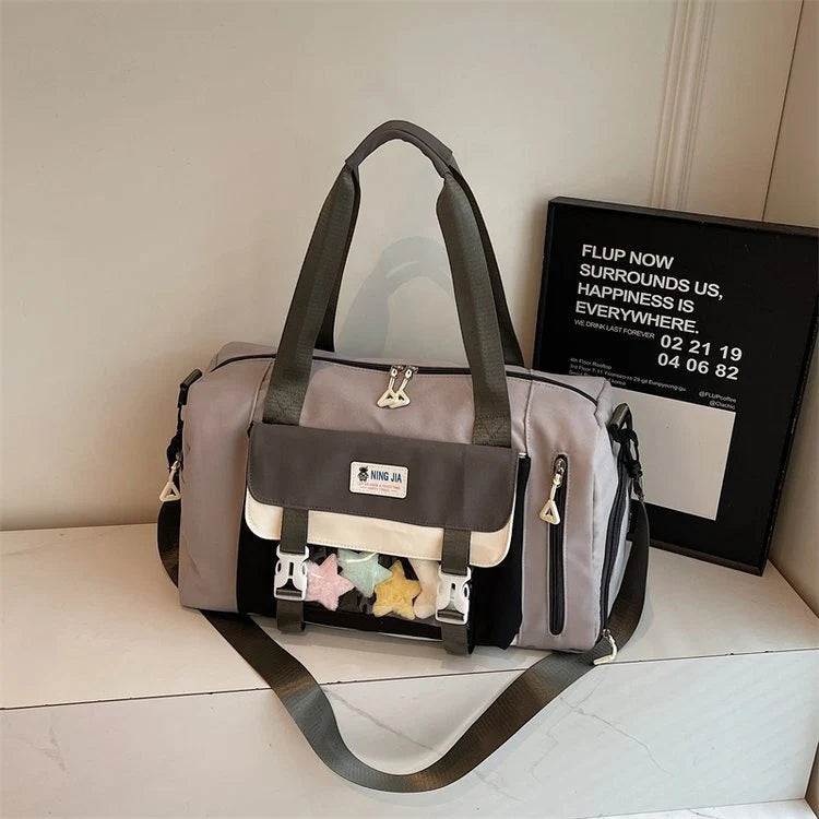 Duffel Bag Water-Resistant Multi-Compartment Padded Handles & Adjustable Strap