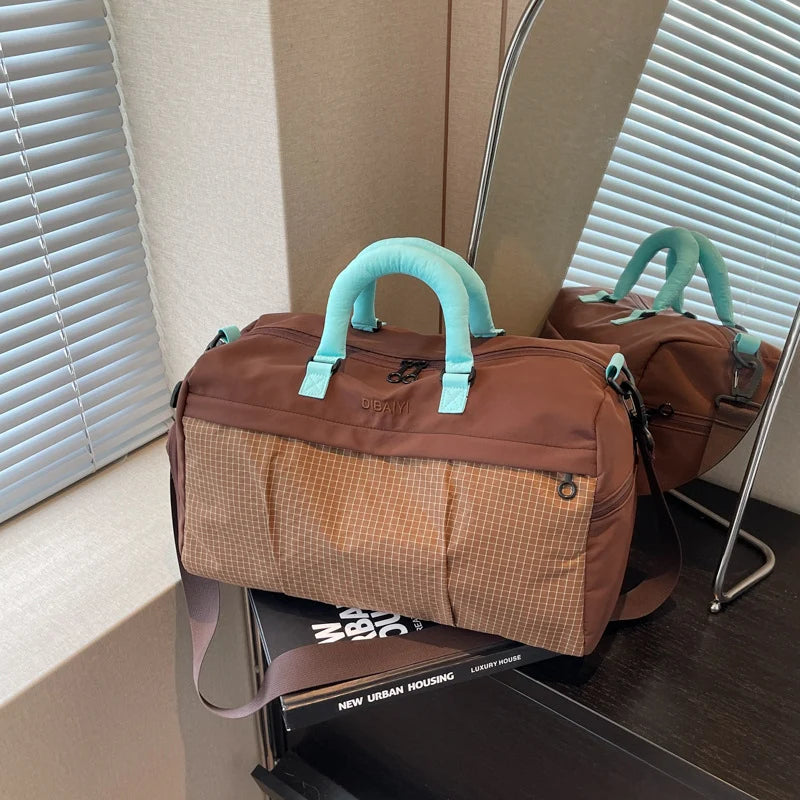 Duffel Bag Water-Resistant Multi-Compartment Padded Handles & Detachable Strap