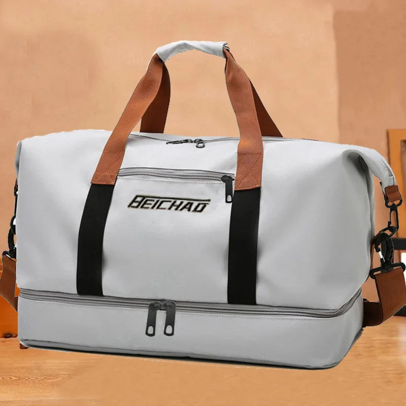 Duffel Bag Water-Resistant Multi-Compartment Shoe Pocket