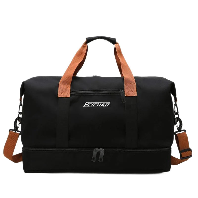 Duffel Bag Water-Resistant Multi-Compartment Shoe Pocket