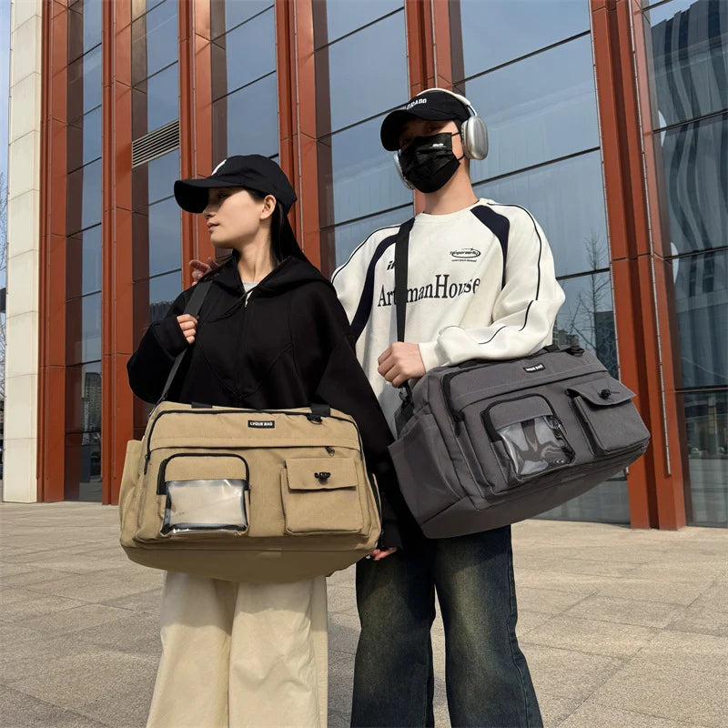 Duffel Bag Water-Resistant Multi-Pocket Adjustable Strap