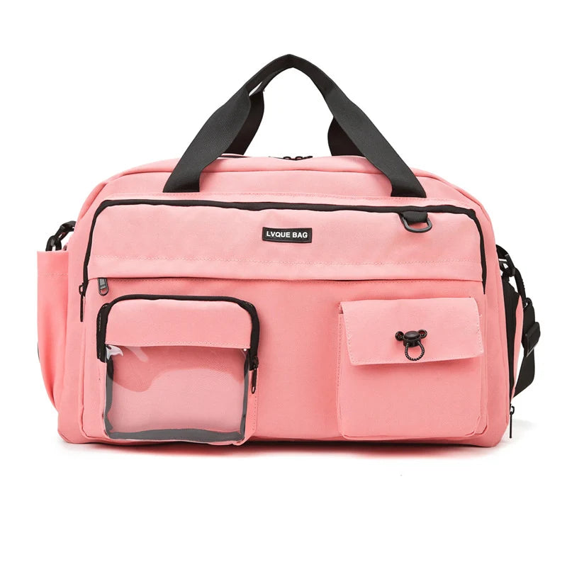Duffel Bag Water-Resistant Multi-Pocket Adjustable Strap