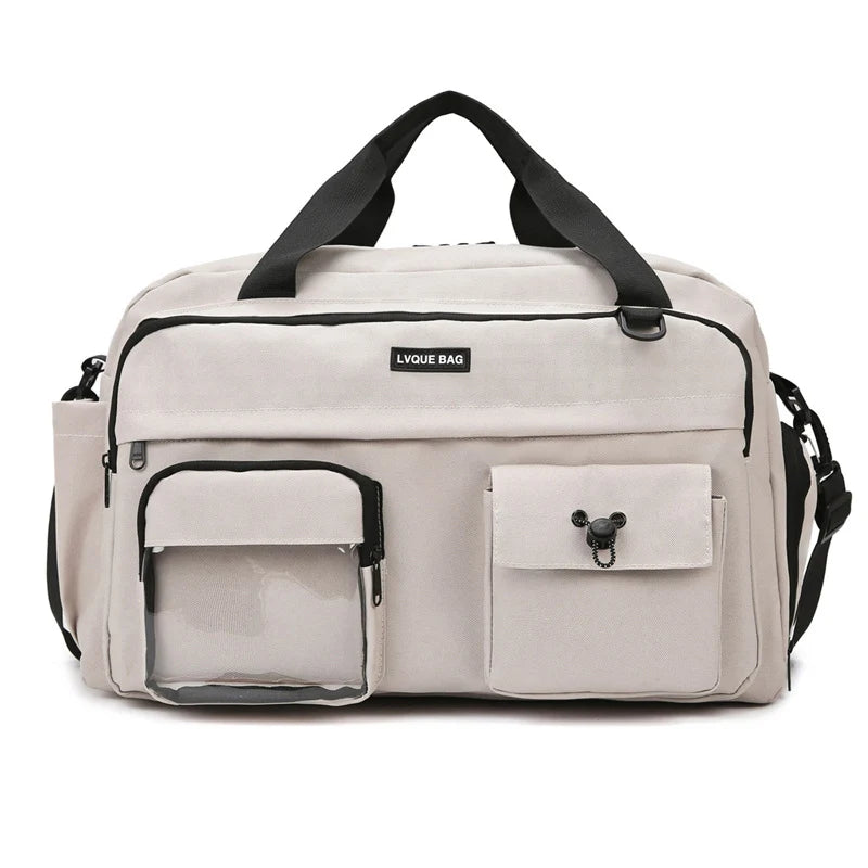 Duffel Bag Water-Resistant Multi-Pocket Adjustable Strap