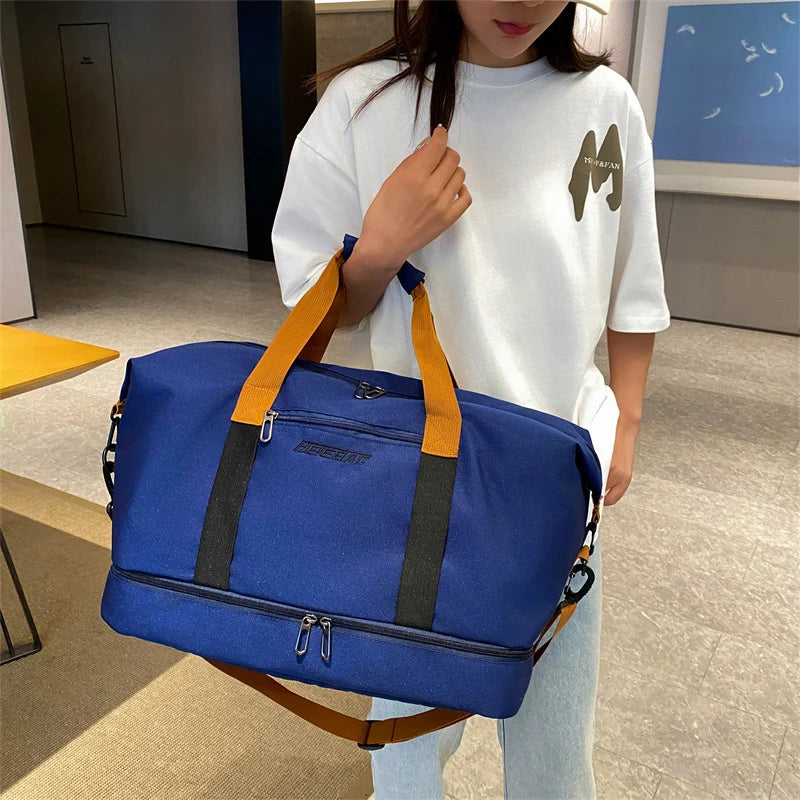 Duffel Bag Water-Resistant Multiple Compartments & Adjustable Strap