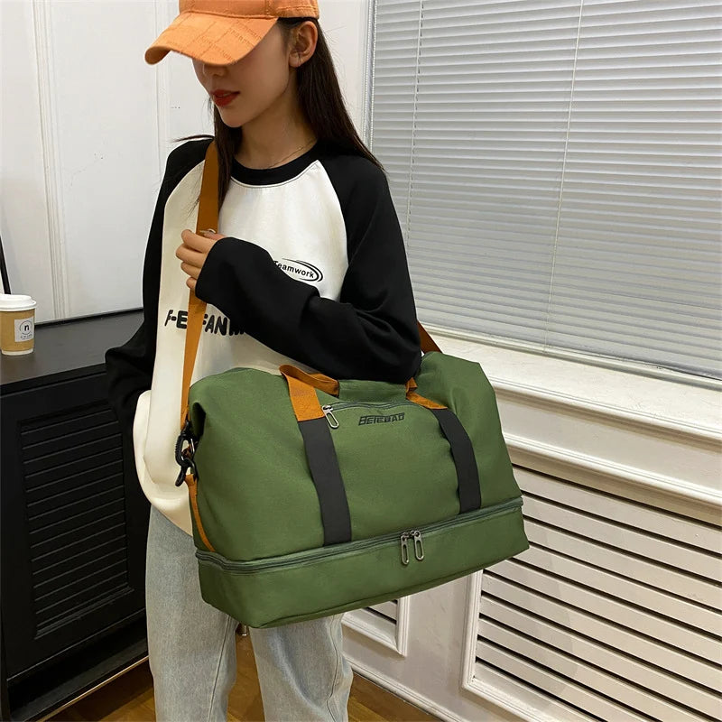 Duffel Bag Water-Resistant Multiple Compartments & Adjustable Strap