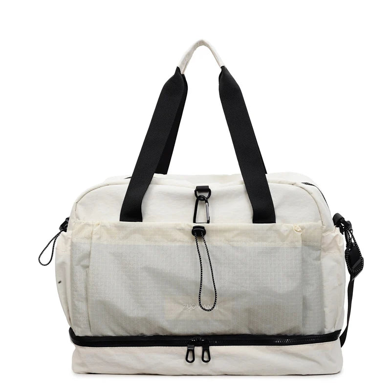 Duffel Bag Water-Resistant Multiple Compartments & Detachable Shoulder Strap