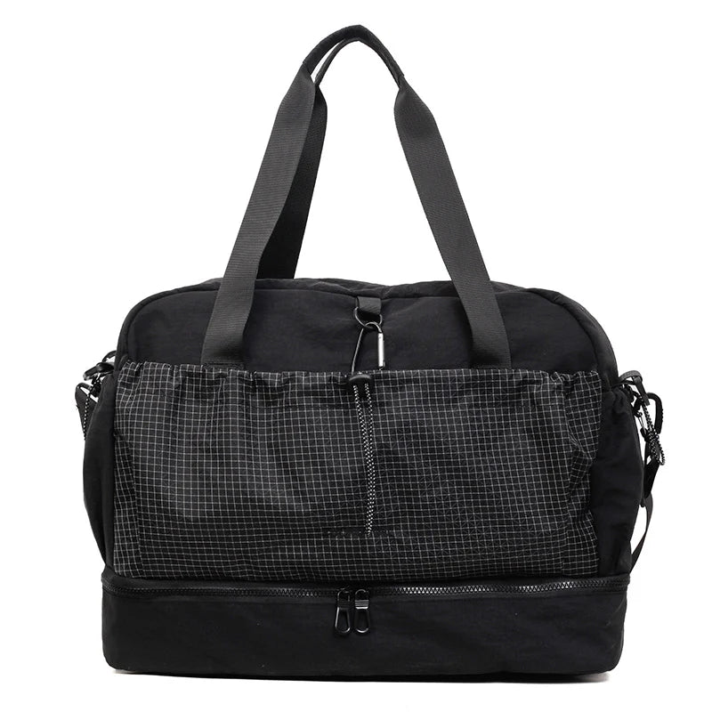 Duffel Bag Water-Resistant Multiple Compartments & Detachable Shoulder Strap