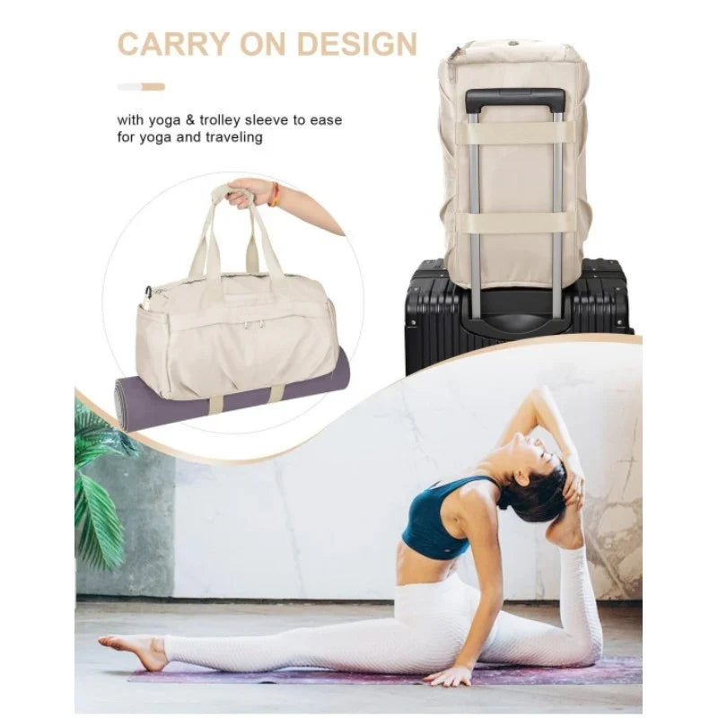 Duffel Bag Water-Resistant Multiple Compartments & Removable Strap