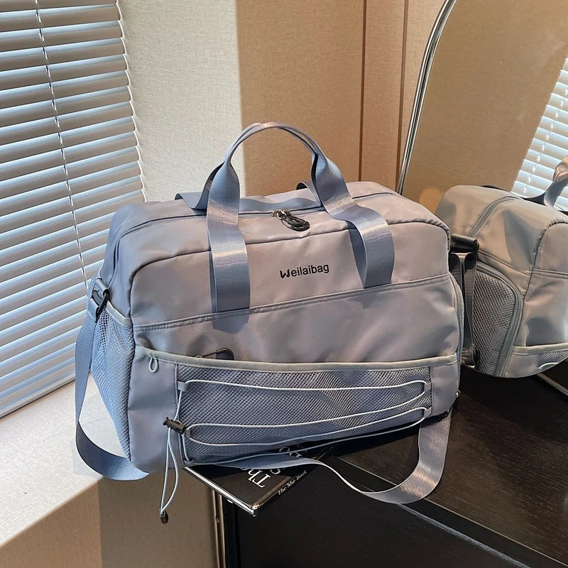 Duffel Bag Water-Resistant Multiple Pockets Adjustable Shoulder Strap