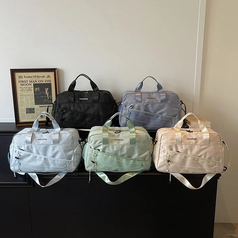 Duffel Bag Water-Resistant Multiple Pockets Adjustable Shoulder Strap