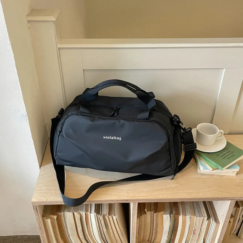 Duffel Bag Water-Resistant Multiple Pockets & Detachable Strap