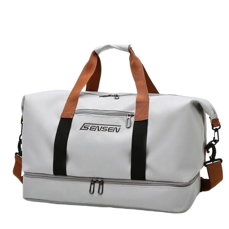 Duffel Bag Water-Resistant Multiple Pockets Padded Handles