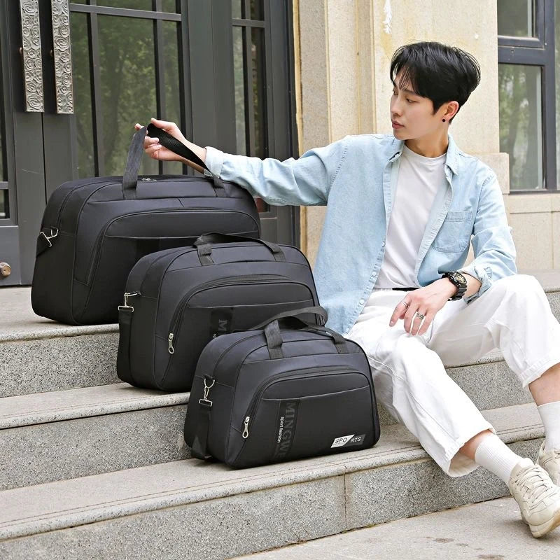 Duffel Bag Water-Resistant Multiple Pockets & Removable Strap