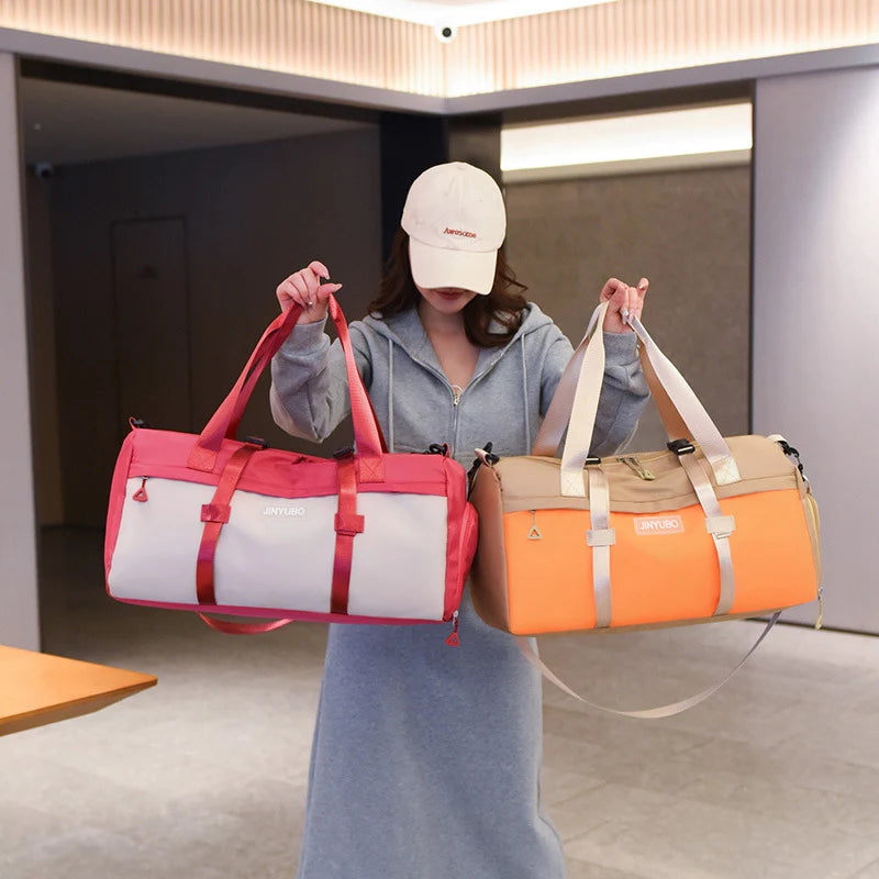 Duffel Bag Water-Resistant Nylon Padded Straps & Dual Handles