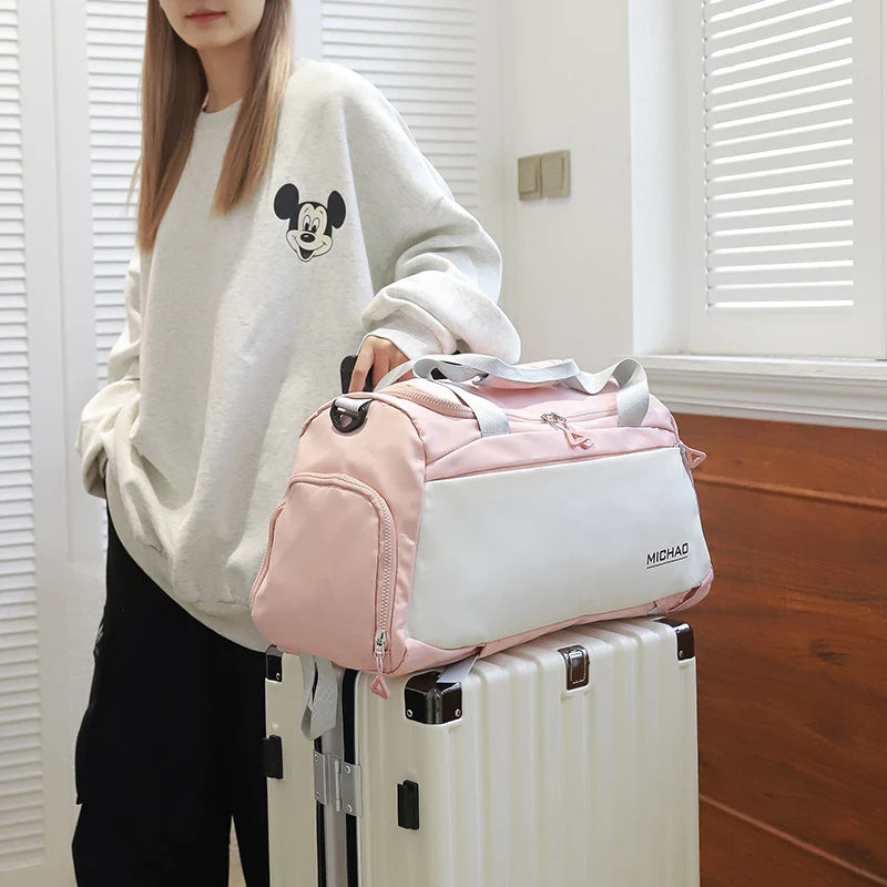 Duffel Bag Water-Resistant Spacious Padded Handles & Detachable Strap