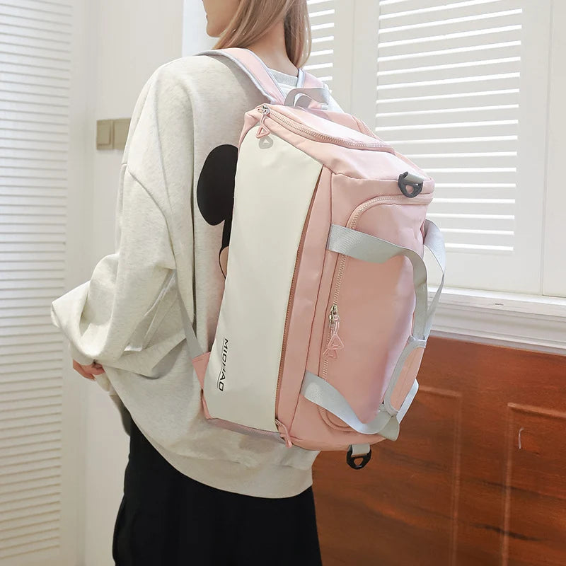 Duffel Bag Water-Resistant Spacious Padded Handles & Detachable Strap