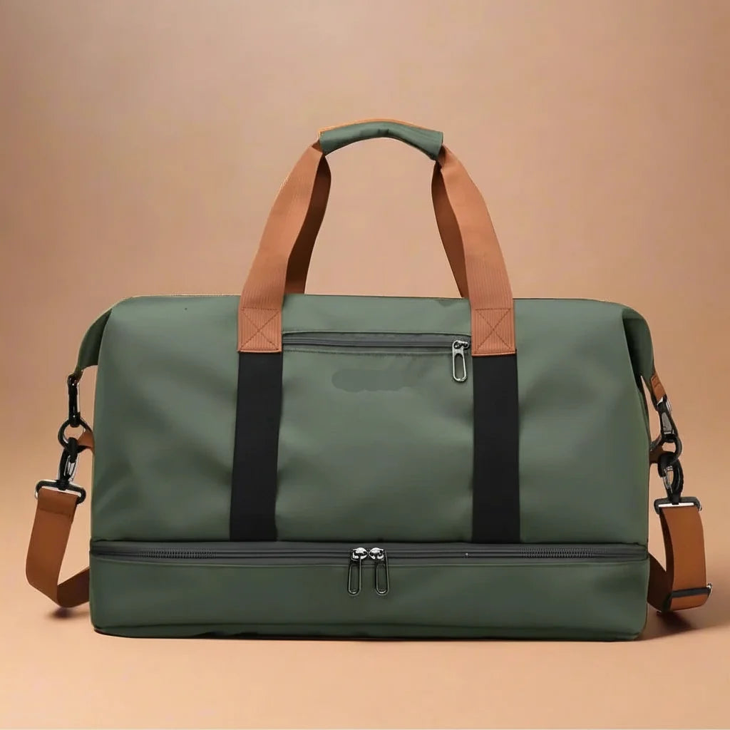 Duffel Bag Waterproof Nylon Shoe Compartment Wet/Dry Separation