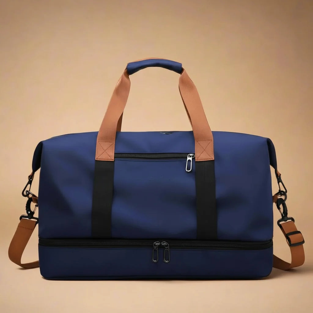 Duffel Bag Waterproof Nylon Shoe Compartment Wet/Dry Separation