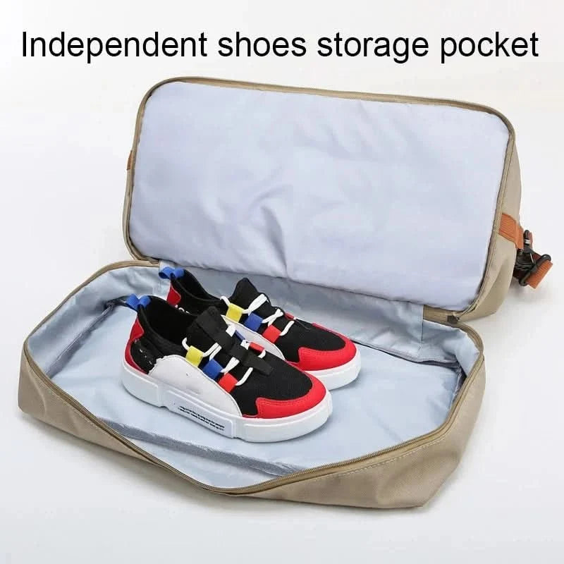 Duffel Bag Waterproof Nylon Shoe Compartment Wet/Dry Separation