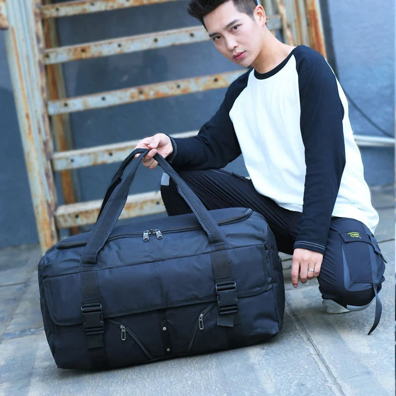 Duffel Bag Weather-Resistant Spacious Shoulder Strap & Hand Grips