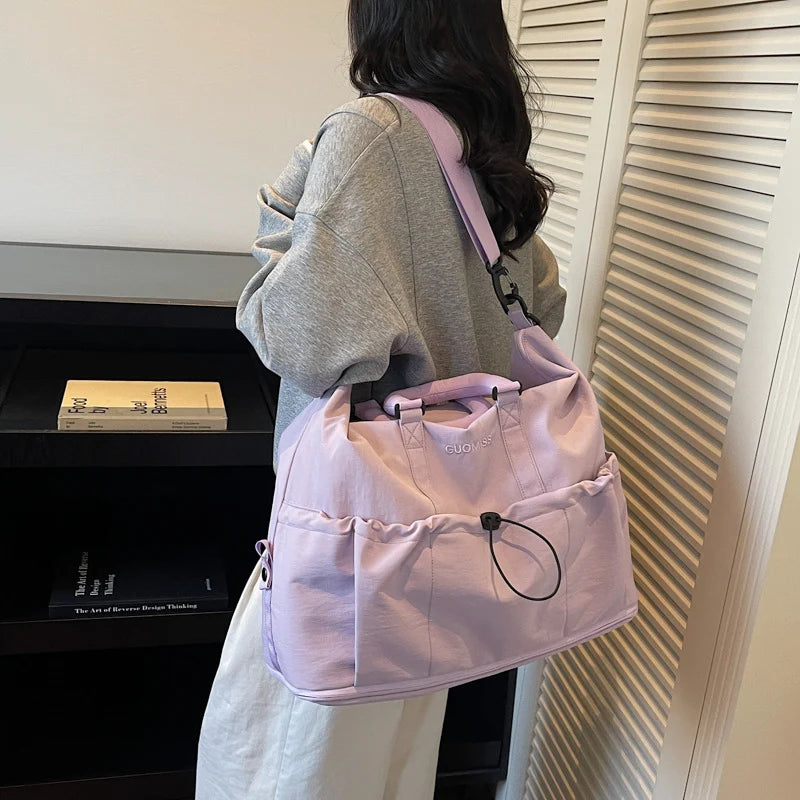 Duffle Bag Adjustable Strap Water-Resistant Multiple Pockets